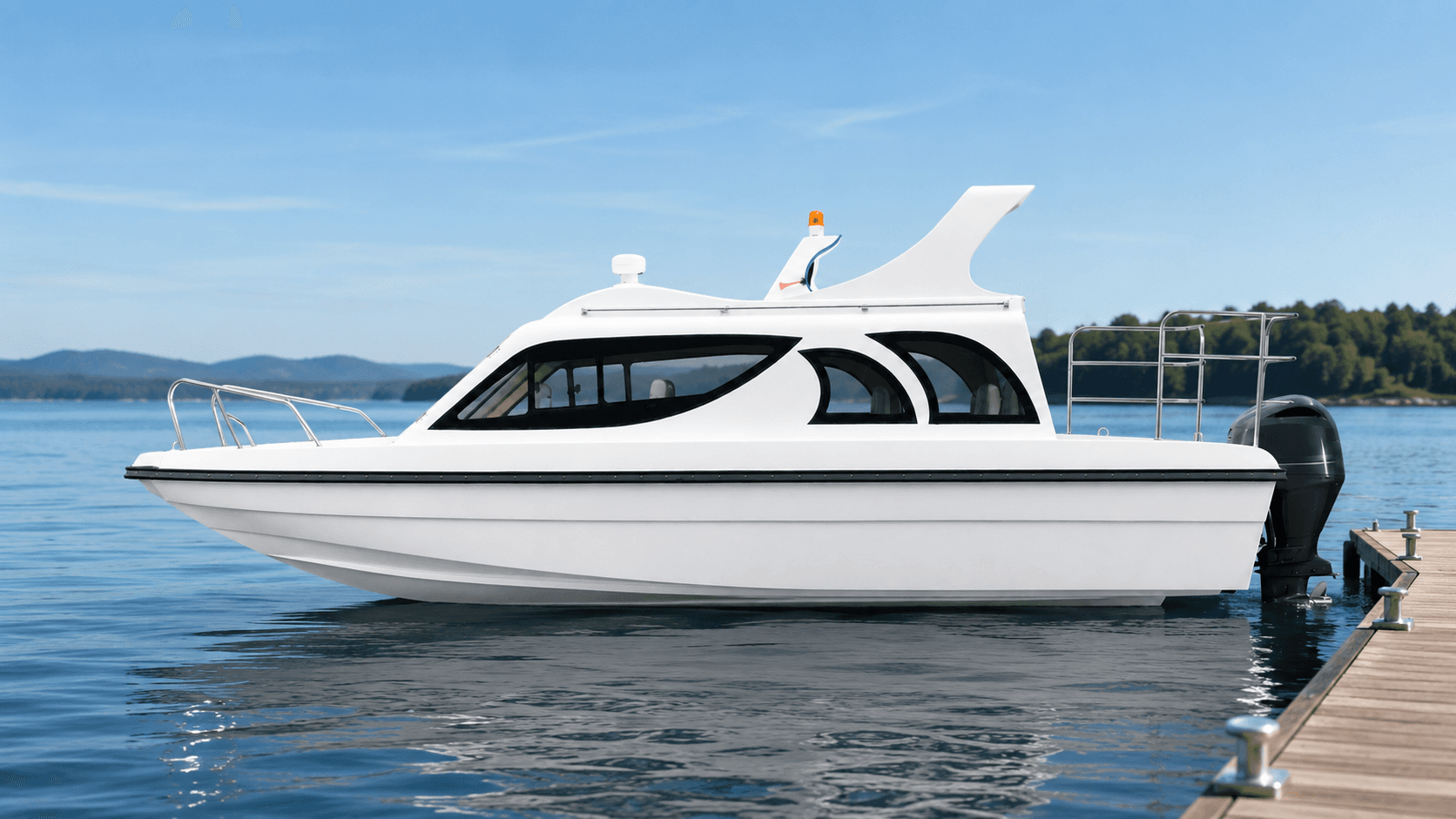 FG680P Half-Cabin Boat