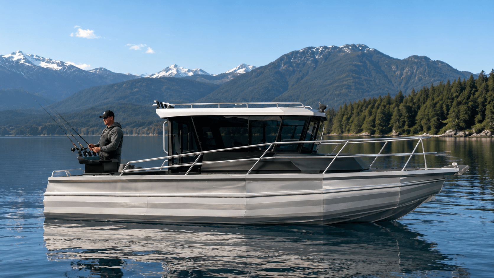 AL750 Pontoon Fishing Boat 2